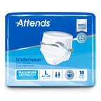 Attends Adult Absorbent Underwear, Large [72 Count] - Maximum Absorbency for Men and Women - Disposable Pull-On Diapers with Tear-Away Sides and Breathable Waistband - AP0730