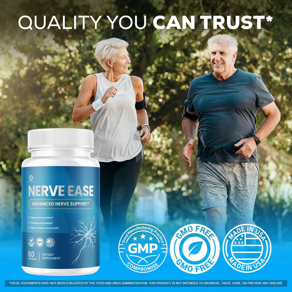 (5 Pack) Nerve Ease Capsules - Nerve Ease Advanced Nerve Support Pills, NerveEase Support Maximum Strength All Natural Premium Formula for Overall Health & Wellness, 300 Capsules for 5 Months