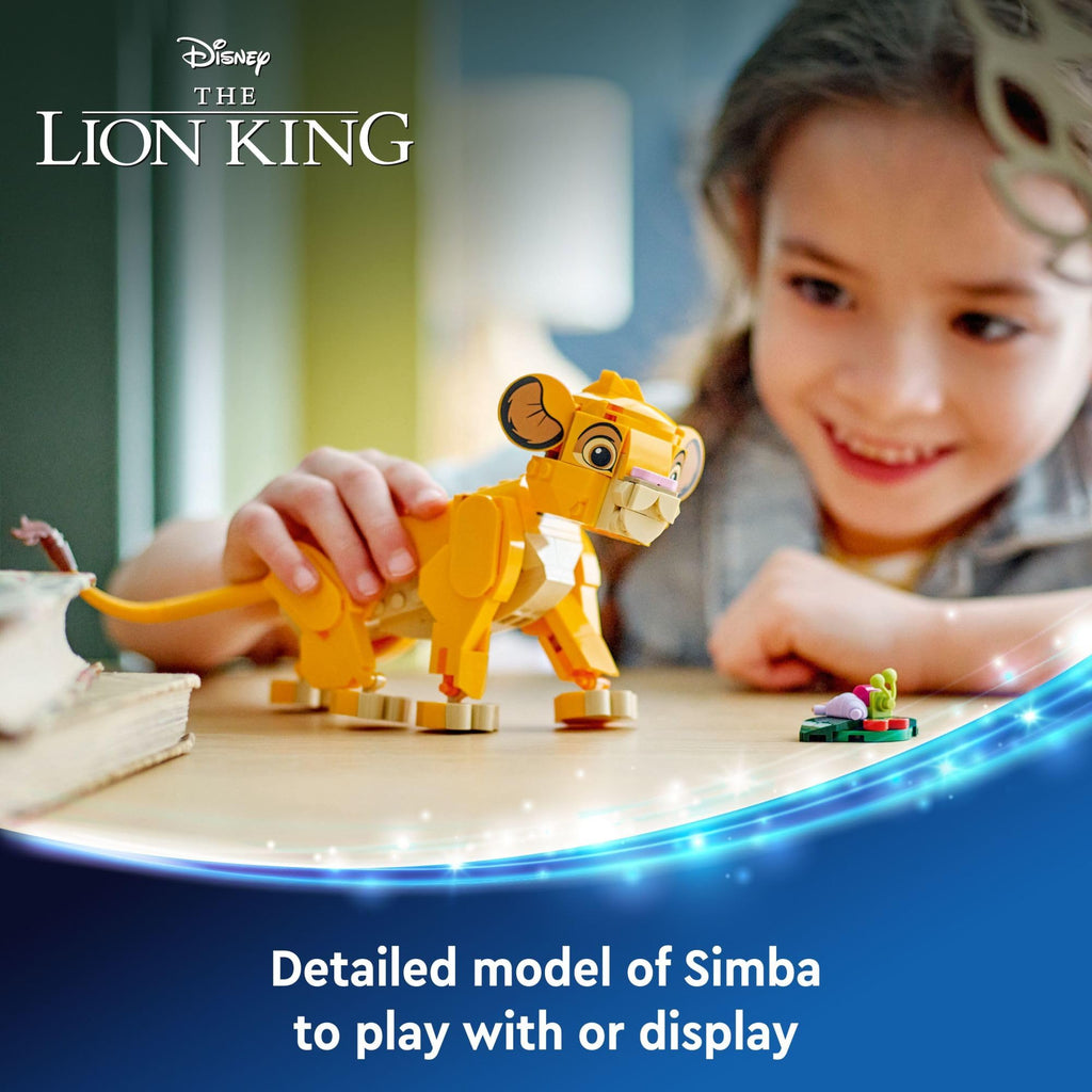 LEGO Disney Simba The Lion King Cub Building Toy - Collectible Play & Display Set - 6 Year Old Girl & Boy Birthday Gift - Detailed Model of Disney Simba - 43243