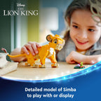 LEGO Disney Simba The Lion King Cub Building Toy - Collectible Play & Display Set - 6 Year Old Girl & Boy Birthday Gift - Detailed Model of Disney Simba - 43243