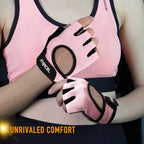 ATERCEL Weight Lifting Gloves Full Palm Protection, Workout Gloves for Gym, Cycling, Exercise, Breathable, Super Lightweight for Men and Women(Pink, L)