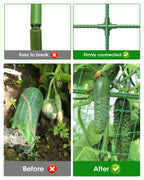 MYMULIKE 2 Pack Cucumber Trellis, Garden Trellis for Climbing Plants Outdoor, A-Frame Cucumber Trellis for Raised Bed, Plant Grow Support for Tomato, Squash, Vegetable, Flower(33"x47"x2Pcs)