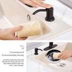 GAGALIFE Soap Dispenser for Kitchen Sink, ABS in Counter Soap Dispenser(Oil Rubbed Bronze), with 17 Ounce Large Pet Soap Bottle, Refill from The Top, Venetian Bronze