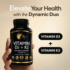 Cocó March N.M.D Vitamin D3+K2 10,000 IU - High Potency Supplement for Women & Men, Immune Support, Bone & Joint Health - Gluten-Free, Non-GMO, 4 Month Supply, 250 mcg D3, 180 mcg of Vitamin K2