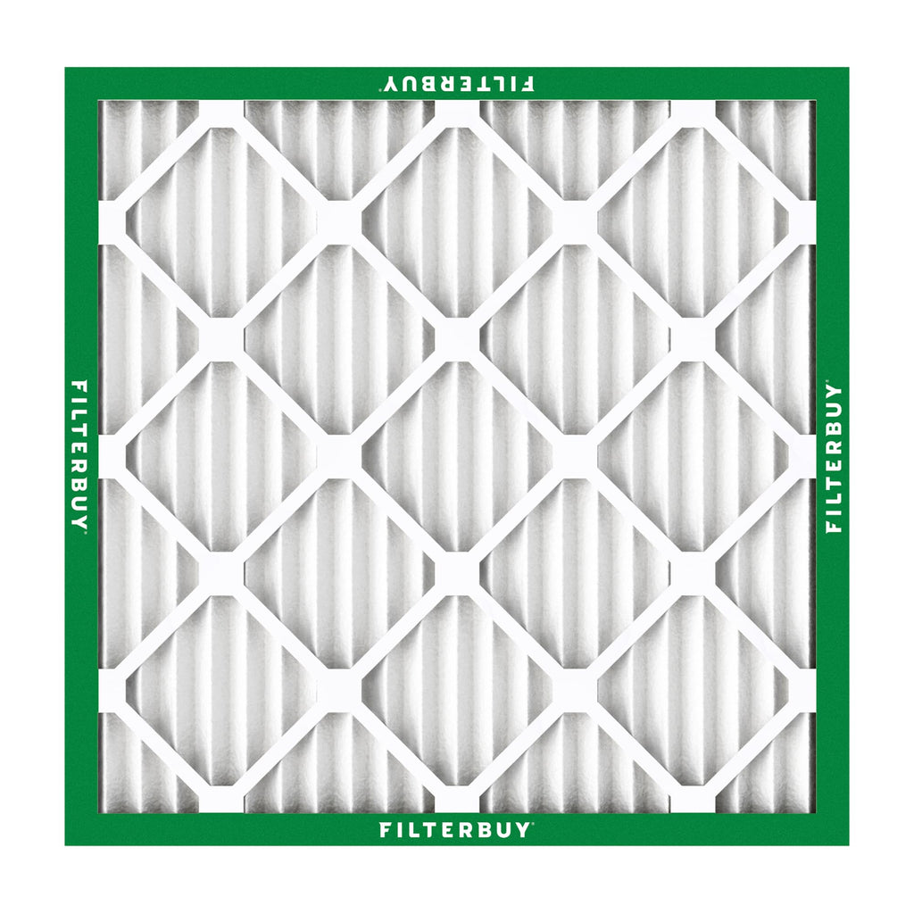 Filterbuy 20x20x1 Air Filter MERV 8 Essential Dust & Allergy Defense (4-Pack), Electrostatic Pleated HVAC AC Furnace Filters Replacement, Made in USA (Actual Size: 19.50 x 19.50 x 0.75)