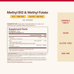 Jarrow Methyl B-12 & Methyl Folate Supplement, 100 Chewable Tablets