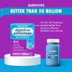 Daily Probiotic Capsule - Digestive Advantage 30 Capsules, Survives 100x Better, Lessens Bloating, Calcium, Promotes Digestive Health and Gut Flora, multi