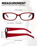 SODQW Rectangle Blue Light Glasses for Women Trendy Small Y2K Office-Siren Bayonetta Fake Glasses with Clear Lens UV400