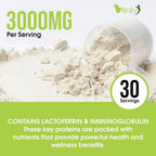 VITINITY Grass Fed Bovine Colostrum Powder for Humans 3000 mg - Natural IgG Colostrum Supplement Gut Health, Immune Support, Muscle Recovery, Wellness | Pure Colostrum Superfood,Unflavored 2 Pack