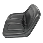 Keystone Seats Steel Pan Lawn Mower, Tractor & Equipment Seat – 1 YEAR WARRANTY – Mid-Back Black Vinyl, Drain Holes – Fits Cub Cadet, Craftsman, Husqvarna, Toro, MTD, Snapper, Murray, Bad Boy