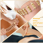 16-in-1 Wood Therapy Massage Tools Set Maderoterapia Kit Therapy Tools for Body Sculpting Muscle Pain Relief Lymphatic Drainage Women Face Wood Roller Fascia Massage