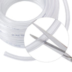 DAVCO 1/2" ID - 10 ft Clear Vinyl Tubing, Low Pressure Flexible PVC Tube, Heavy Duty UV Chemical Resistant Lightweight Plastic Vinyl Hose, BPA Free and Non Toxic, with 2 Stainless Clamps