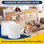 Gazeer Humidifier Replacement Filter Compatible with Canopy Bedside and Nursery Humidifier,Made with Wood Pulp, Paper Filter, 2-Pack