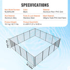VEVOR Pool Fence, 4 x 48 FT Pool Fences for Inground Pools, Removable Pool Fencing, Easy DIY Installation Swimming Pool Fence, 340gms Teslin PVC Pool Fence Mesh Protects Kids and Pets