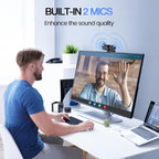 EMEET C960 1080P Webcam with Microphone, 2 Mics, 90° FOV, Computer Camera