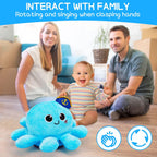 Tsomtto Musical Toys Plush Octopus Crawling & Walking Musical Toy Light Up Voice Control Dancing Toys Boys Girls Tummy Time Toys Toddler Boy Birthday Christmas First Shower Gifts