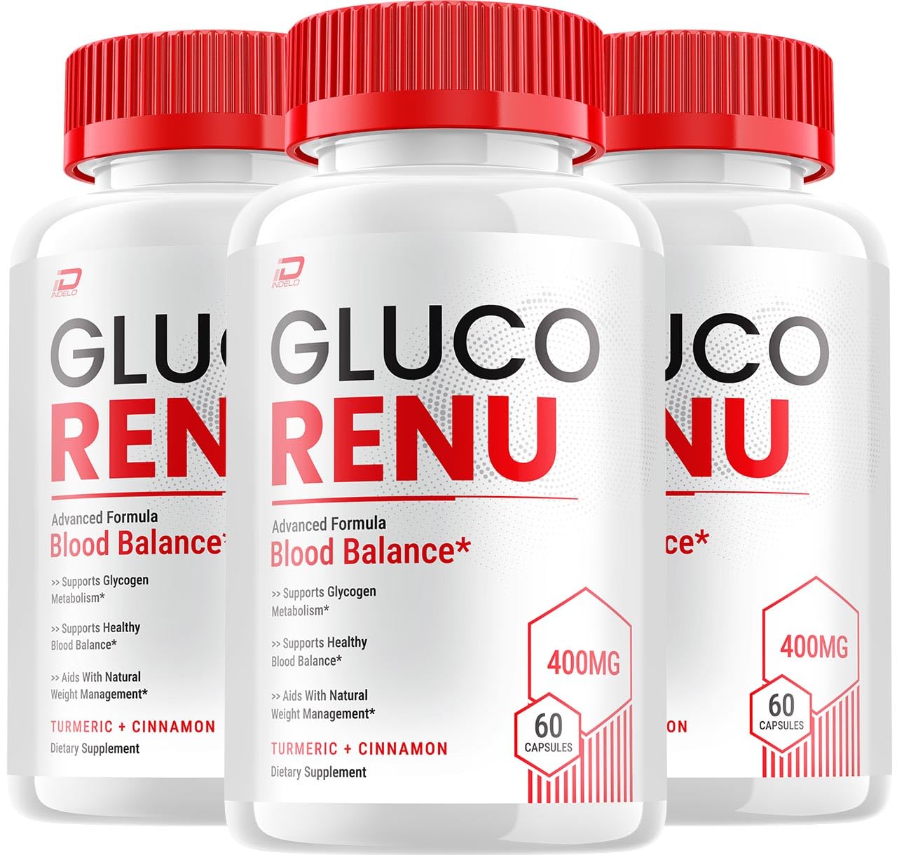 Gluco Renu Capsules - GlucoRenu Advanced Supplement, All Natural Formula to Maintain Healthy Levels, Maximum Strength Formula, Gluco Renuw Capsules Reviews (3 Pack - 180 Capsules)