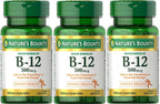 Nature's Bounty B-12 Quick Dissolve Tablets 500 Mcg, 300 Tablets (3 X 100 Count Bottles)