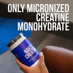 NAKED Pure Micronized Creatine Monohydrate Powder - Unflavored, 500g, 1.1lb Bulk - Vegan, Non-GMO, Gluten-Free, Soy-Free, No Fillers, Supports Muscle Growth & Strength - 100 Servings