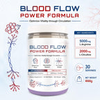 The Blood Flow Power Formula Neuropathy Drink Powder, High Concentration of L ‘Arginine and Citrulline, to Boost Circulation and Support Neurological Health – 444 Grams/30 servings