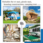 Uitose 14 Count Outdoor Rv Rug Stakes, Stainless Steel Spiral Patio Mats Stakes, Used for Fixing Rugs, Tents, Tarps, and RV Mats，Rv Camping Accessories for Outside,Camper Must Haves