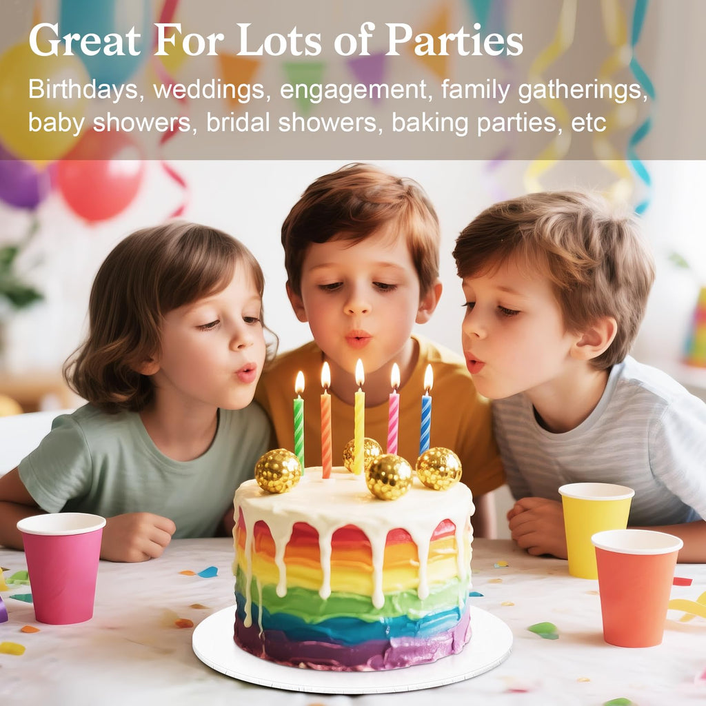 6 PCS Cake Boards 14 Inch Round, 14 Inch Cake Drums, 1/4" Thick Cake Drum, Cake Board Food Grade Cake Base, White Cake Cardboard Circles Bases para Pasteles for Wedding & Party & Pizza Desserts