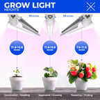 Barrina 2FT T8 LED Grow Light, Full Spectrum Plant Growing Lights, 6 Packs