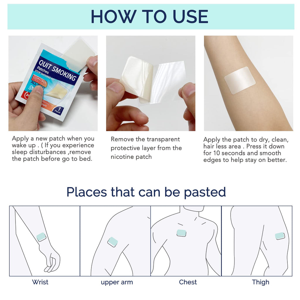 14mg Quit Smoking Patches, Step 2 Stop Smoking Aids Patches, 30 Count Transdermal System Patch, Quit Smoking Stickers that Work with 2 Weeks, Easy and Effective Help to Quit