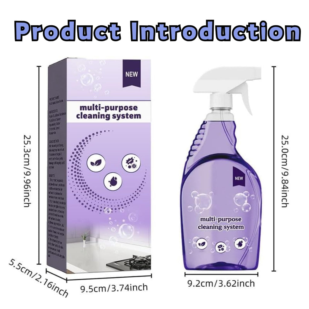 Multi-Purpose Cleaning System,Clean Spray Cleaner For Ovens,Spray Oven Cleaner,Multi-Surface Cleaners With Concentrated Cleaning Tablets,Sided Cleaning Agent Suitable For Households