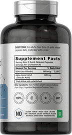Horbäach Alpha Lipoic Acid 600mg | 240 Capsules | with Biotin Optimizer | Non-GMO and Gluten Free Supplement