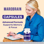 Marobrain Capsules - Official Marobrain Supplement Pills Daily Support Brain & Mermory Focus, All Natural Advanced Premium Formula for Overall Health & Wellness, 60 Capsules for 1 Month
