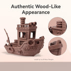 Chitu Systems Conjure Wood PLA Filament 1.75mm, Using Reusable Spool Compatible with Bambu Lab Refill Filament, Walnut Wood 2KG Spool (4.4lbs), 3D Printing Filament Bundle