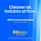 Filtrete 18x25x1 Air Filter, MERV 12, MPR 1500, Allergens, Bacteria & Viruses, 3-Month AC and Furnace Filters, Cleaner Air, Reliable Airflow, 4 HVAC Filters (Actual Size 17.81 x 24.81 x 0.78 in)