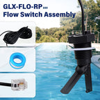 Flow Switch Assembly GLX-FLO-RP for Hayward Goldline Aquarite Salt Systems, Pool Flow Sensor Suitable for Hayward Salt Cell and Salt Chlorine Generator System, with 15-Foot Cable (Matte Black)