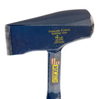 ESTWING Fireside Friend Axe - Blue USA Made 14" Wood Splitting Maul with Forged Steel Construction & Shock Reduction Grip - E3-FF4