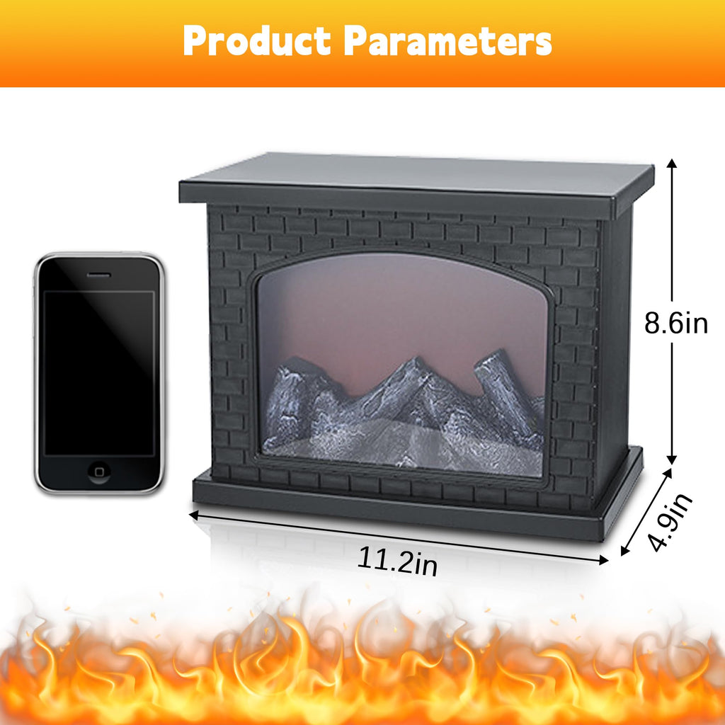 Fireplace Lanterns Decorative,Small Fake Fire Place Lamp,LED Flame Effect