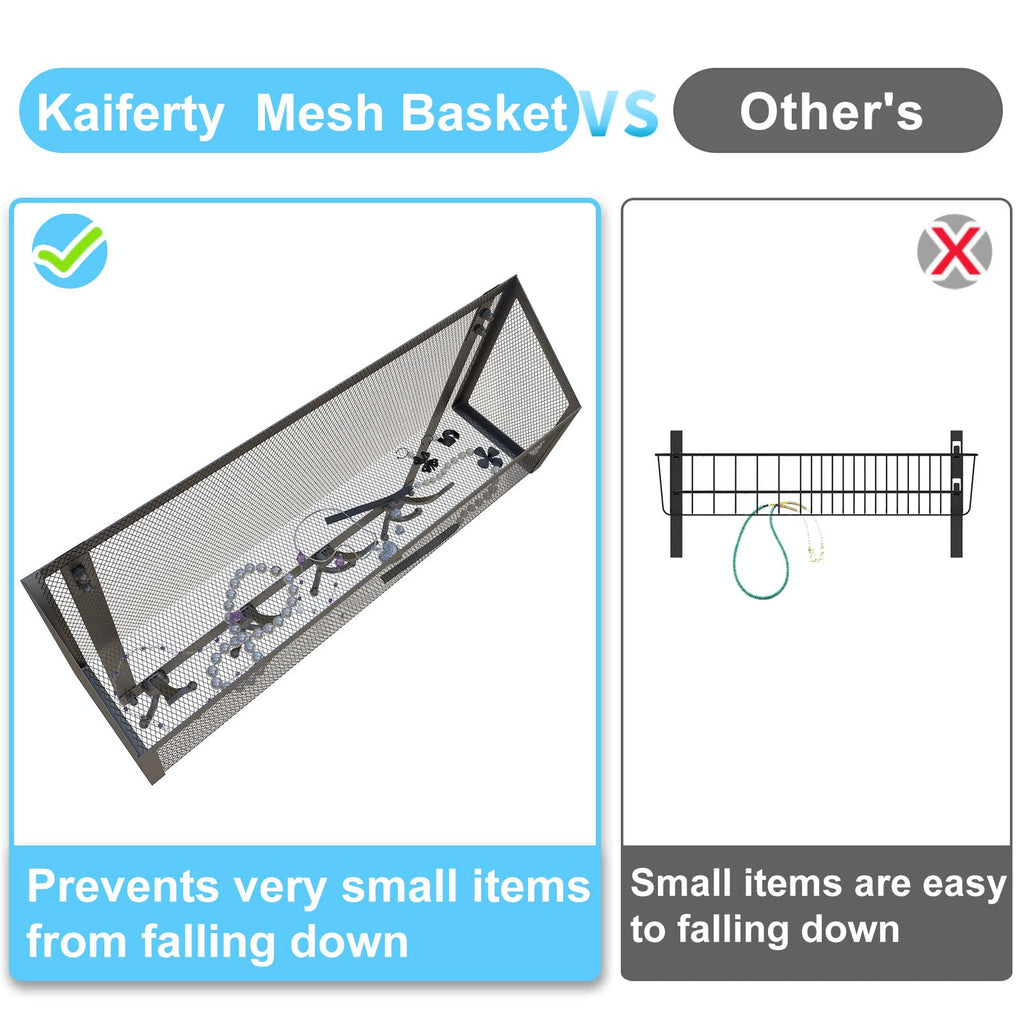Kaiferty Over The Door Hooks Organizer, Coat Rack Over The Door Storage Hanger Towel Rack, Back of Door Storage Organizer for Bathroom,Bedroom,Kitchen,Office (Black, 2-Tier)