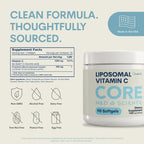 Liposomal Vitamin C 1000mg by Core Med Science, 90 Softgels - Non-GMO Natural Liposomal Vitamin C Supplement That Promotes Healthy Skin - Immune System Booster for Adults, Supports Collagen Formation