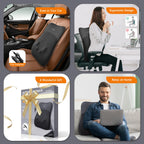 Back Massager, Rolling Up and Down Back Massager with Heat, Back Massage 4D Kneading for Pain Relief Deep Tissue, Ultrathin Shoulder Massager Gift for Women Men Parents Christmas