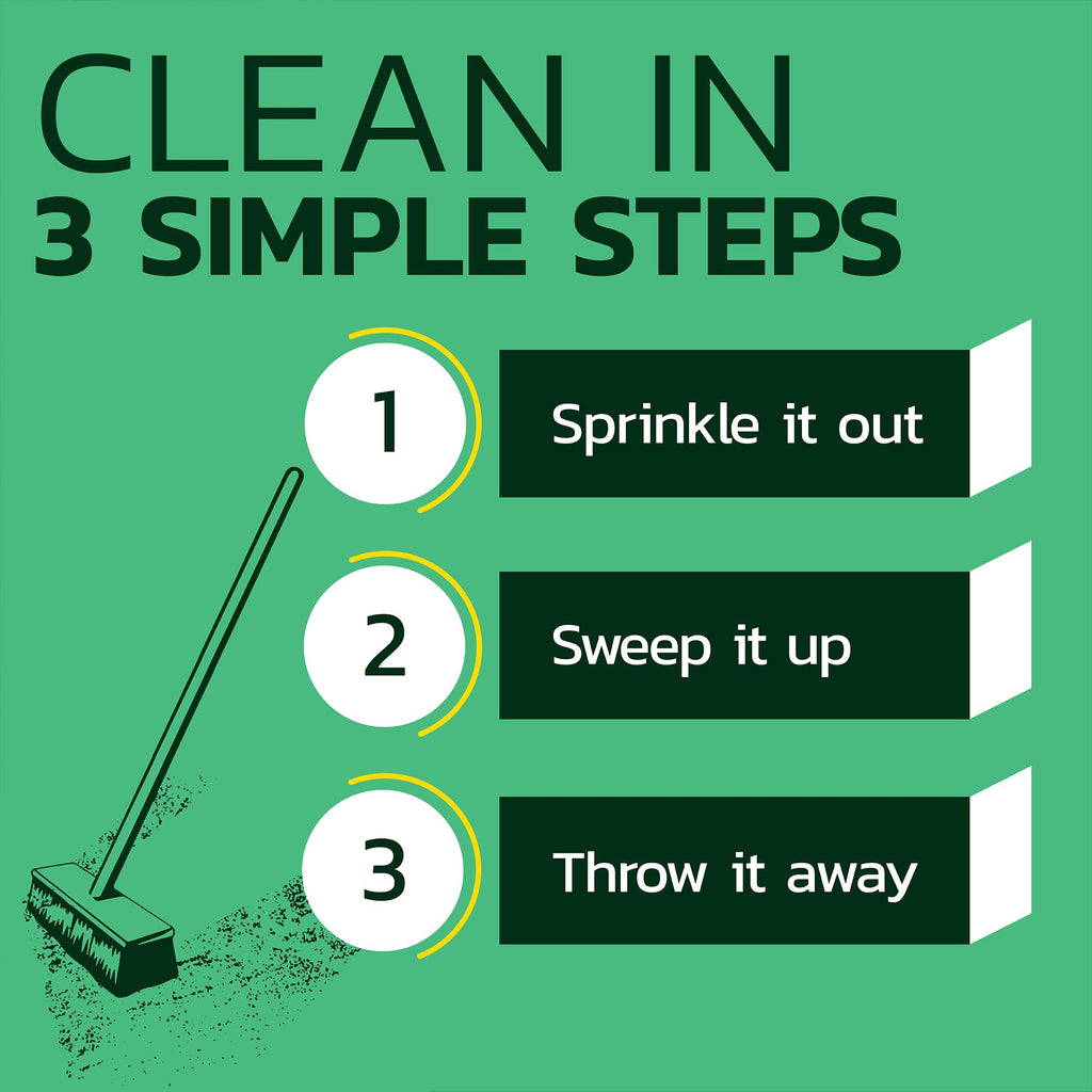 Gritty Green Sweeping Compound with Sand – Effective Dust Control on Cement & Unfinished Floors, Grit and Sand Breaks Up Loose Dust for an Even Deeper Clean, Oil Free, Made in USA (8.4 lbs)