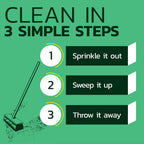 Gritty Green Sweeping Compound with Sand – Effective Dust Control on Cement & Unfinished Floors, Grit and Sand Breaks Up Loose Dust for an Even Deeper Clean, Oil Free, Made in USA (8.4 lbs)