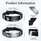 ubjva Picture Bracelet Personalized Photo Custom Memorial Bracelet for Loss Loved One Silicone Bracelets Sympathy Gift