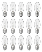 OuuKoo Salt Lamp Bulbs - 15 Watt Light Bulbs for Scentsy Wax Warmer - C7 Replacement Bulbs for Plug in Wax Diffuser- Warmwhite - Dimmable,15 Packs