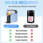 Lifecreek 98oz Slushie Machine for Home with No Ice Needed, 6 Preset Programs, Self-Cleaning Function, Quiet Operation, Perfect for Making Frozen Margaritas, Milkshakes, Smoothies, Frappes,Blue