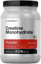 Horbäach Creatine Monohydrate Powder | 2.2lbs (35.2 oz) | Micronized and Unflavored | Vegetarian, Non-GMO, and Gluten Free Supplement