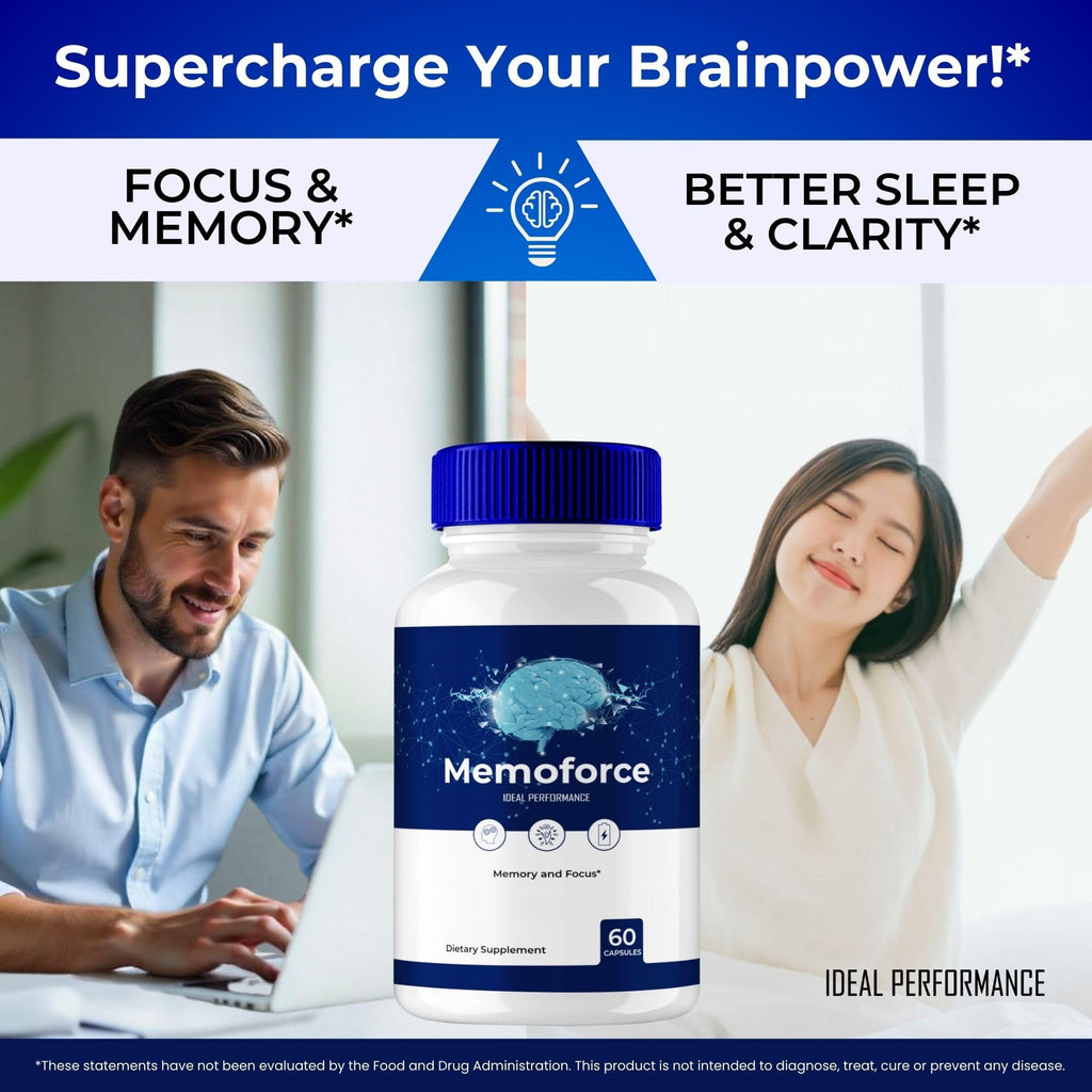 Memoforce Pills, Memoforce Supplement Capsules, Memoforce Advanced Formula, Memoforce Reviews (60 Capsules)