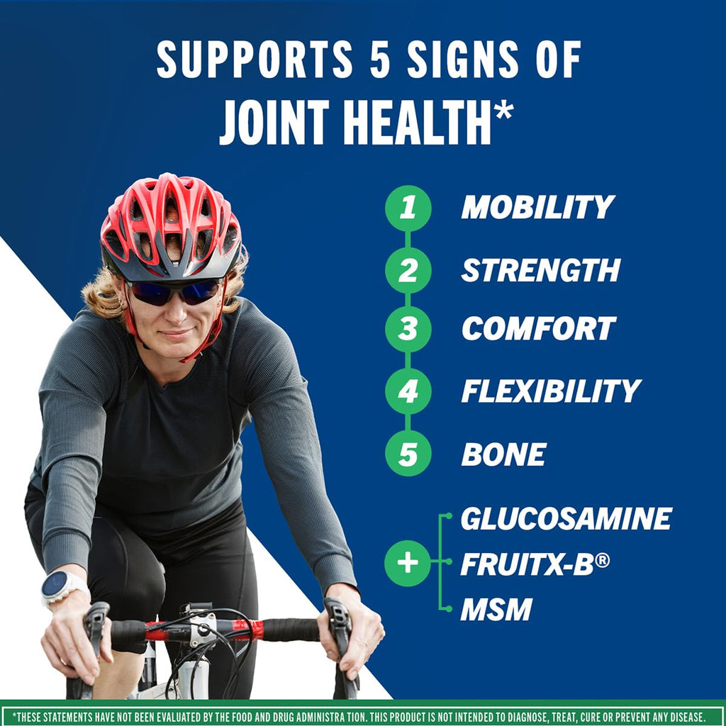 Move Free Advanced Plus MSM Coated Tablets, Joint Health Supplement with Glucosamine and Chondroitin, 120 Count, Pack of 2