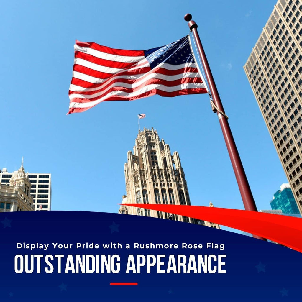 American Flag Made in USA | American Flags for Outside 3X5 | Premium US Flag 3X5 Heavy Duty Outdoor with Embroidered Stars and Sewn Stripes.FMAA Certified