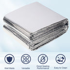 DGSL Double Reflective Bubble Foil Insulation Foam, 47IN X 15FT Window Insulation for Summer Heat Reflective Window Film for Window, Garage Door, RV, Roof