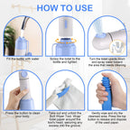 Portable Bidet Toilet Aids Wiper Tool Set for Travel | 350ML Bottle | 450mAh Battery | IPX7 Waterproof |Compact & High-Powered with 2 Pressure Modes for Wiping and Personal Hygiene (Blue, Ultra)